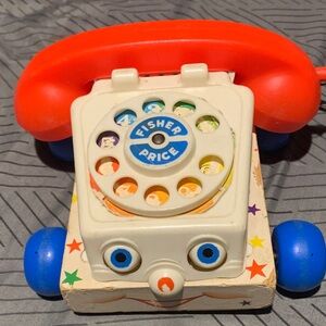 Fisher-Price Colorful Chatter Phone - Red, Blue, and White